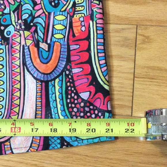 S Multi-colored whimsical dress with 3 tiered bell sleeves - Picture 12 of 14